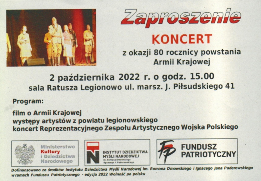 ZAPROSZENIE na KONCERT